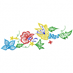 Flowers And Tree Embroidery Design 3 Flowers And Tree Embroidery Design 3